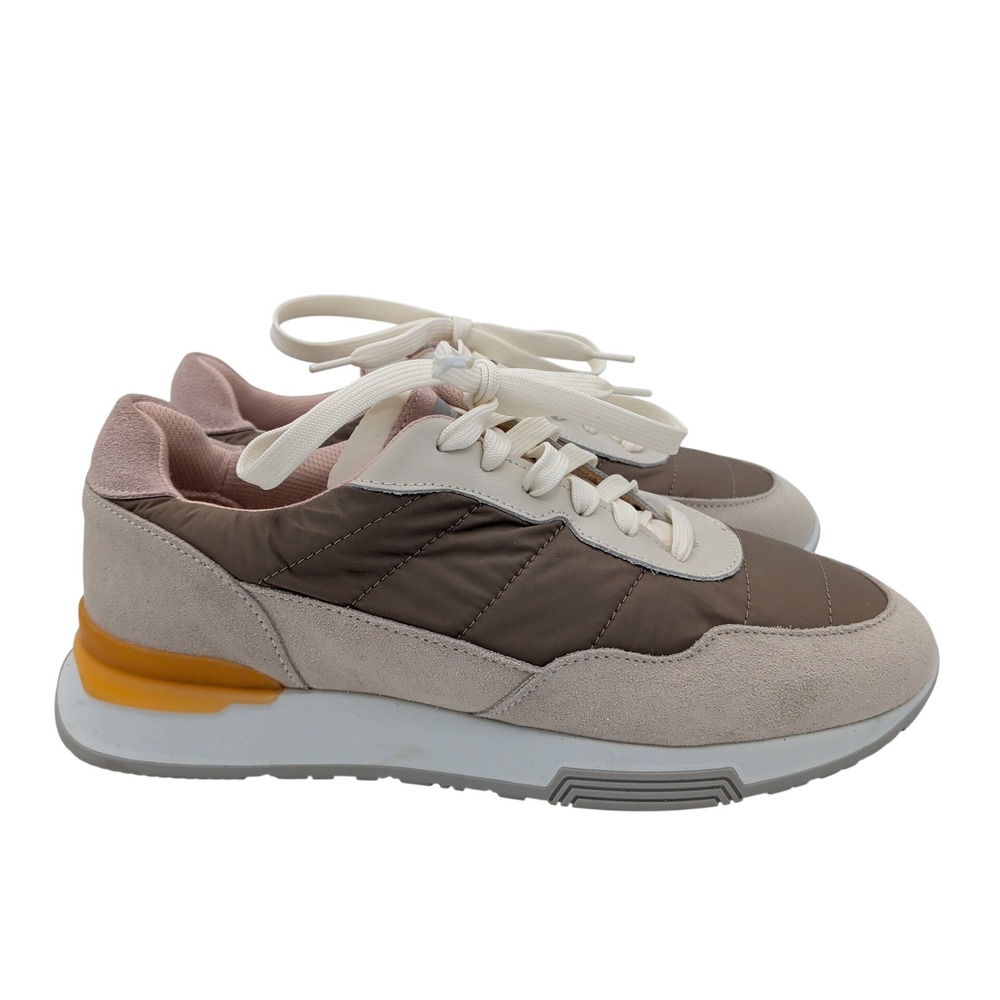 Dolce Vita x GREATS Evana Sneakers Womens 8 Taupe Suede Nylon Lace Up Collab